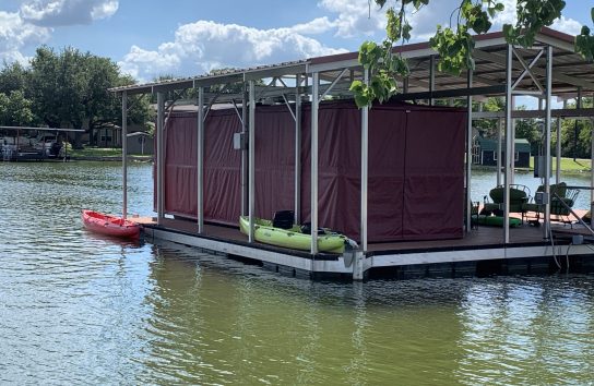 Pontoon Boat Cover closed