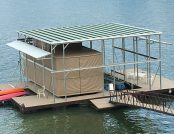 Pontoon Boat Cover. Automatic boat cover