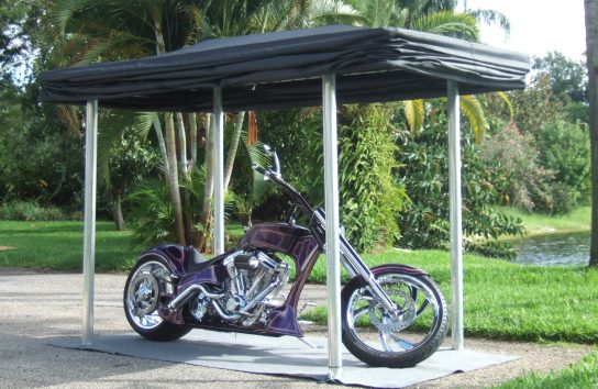 Motorcycle Cover open, complete motorcycle protection